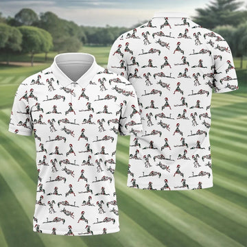 Funny Skeleton Christmas Golf Shirt, Fun Golf Shirts For Men, Polo Shirts For Men, Golf Gift For Men