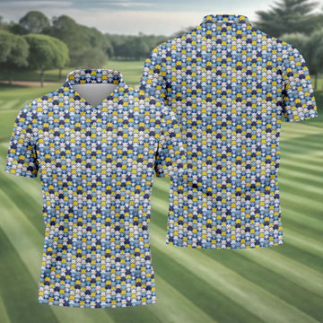 Funny Beer Pretzel Cleavage Pattern Golf Polo Shirt, Mens Golf Polo, Printed Golf Shirts