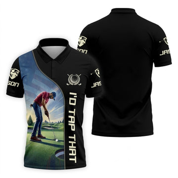 I'd Tap That 250th Anniversary Patriotic Golf Shirt, 4th Of July Golf Shirts For Men