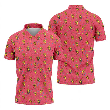 Fairway Fiesta Taco Margarita Mexico Theme Pink Golf Shirt, Men's Golf Shirts, Polo Shirts For Men