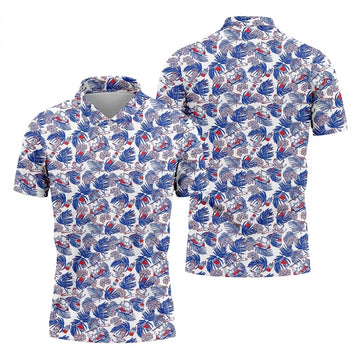 Par-Tee In The USA Red White Blue Tropical Golf Shirt, 250 Years Patriotic 4th Of July Golf Shirts For Men