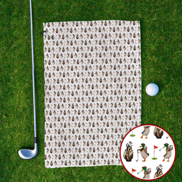 Mallard Duck Golf Towel, Funny Waterfowl Pattern Golf Towels, Perfect Gift for Golfers & Duck Hunters