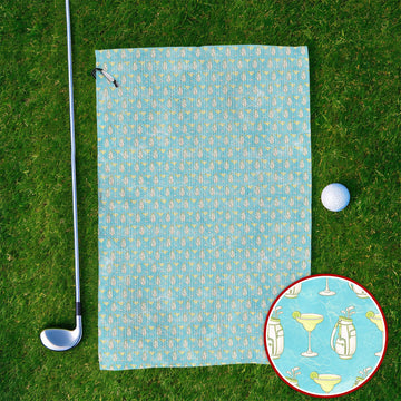 Golf & Margarita Pattern Golf Towels, Margarita Cocktail Golf Towel, Crazy Golf Gift For Golfer