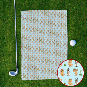 Toy Poodle Pattern Golf Towel, Funny Poodle Golf Towels, Golf Gift For Dog Lover