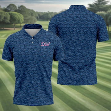 Girl Dad Father's Day Golf Shirt, Polo Shirts For Men, Gift For Golf Dad, Golfing Apparel