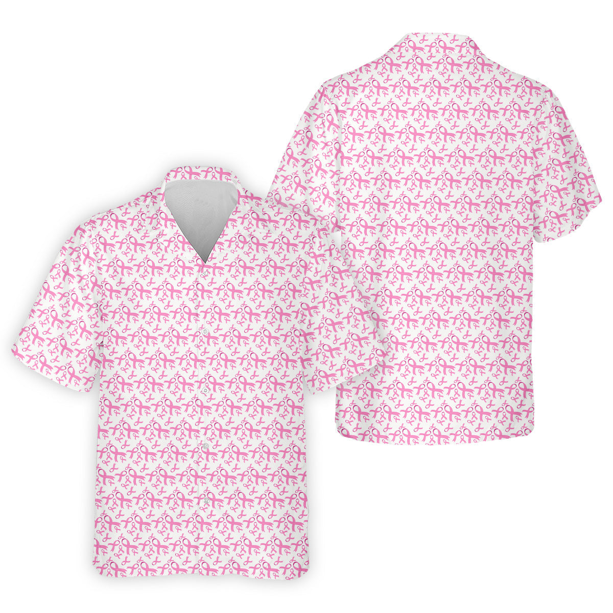 Pink Ribbon Breast Cancer Men Golf Shirt, Breast Cancer Awareness Shirt, Golf Gifts For Men