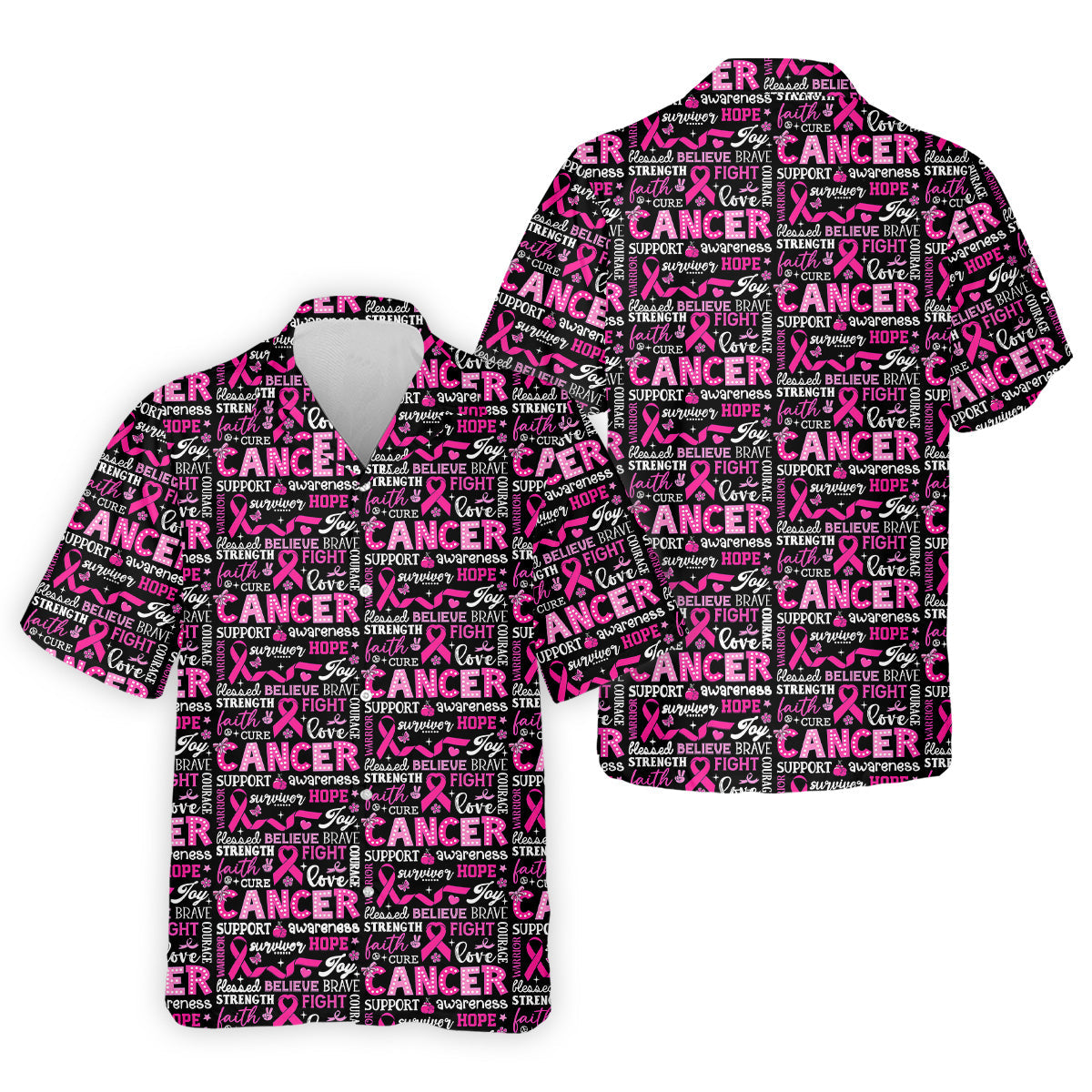 Pink Ribbon Breast Cancer Awareness Shirt, Golf Polo ShirtGolf Shirts For Men, Golfing Apparel