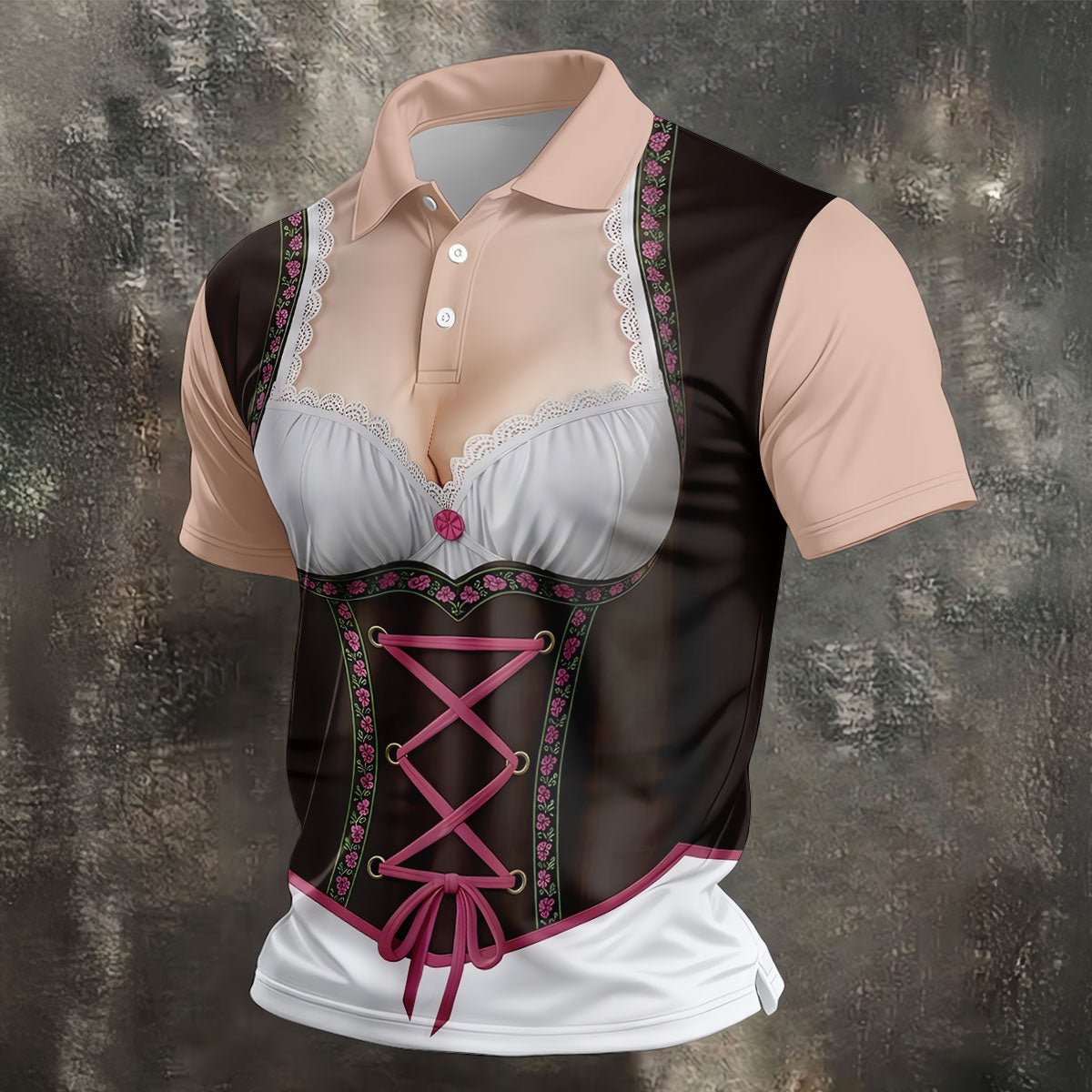 Funny Oktoberfest Costume Lederhosen Polo Shirt, Mens Golf Polo, Golf Shirts For Men