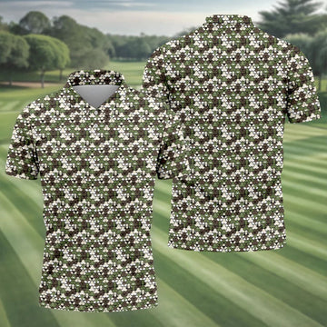 Adult Humor Mermaid Scale Golf Shirt, Woodland Scale Pattern Polo, Polo Shirts For Men