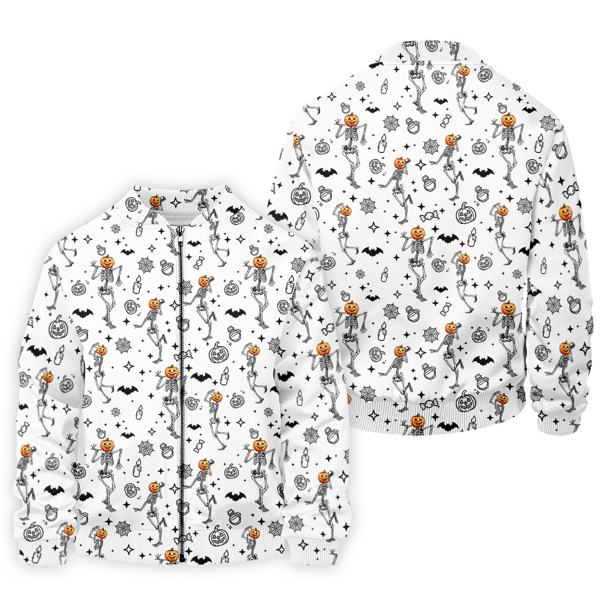 Skeleton Golf Shirt, Halloween Golf Shirt, Fun Golf Polos, Men's Long Seeve Golf Shirts, Golf Gifts For Men