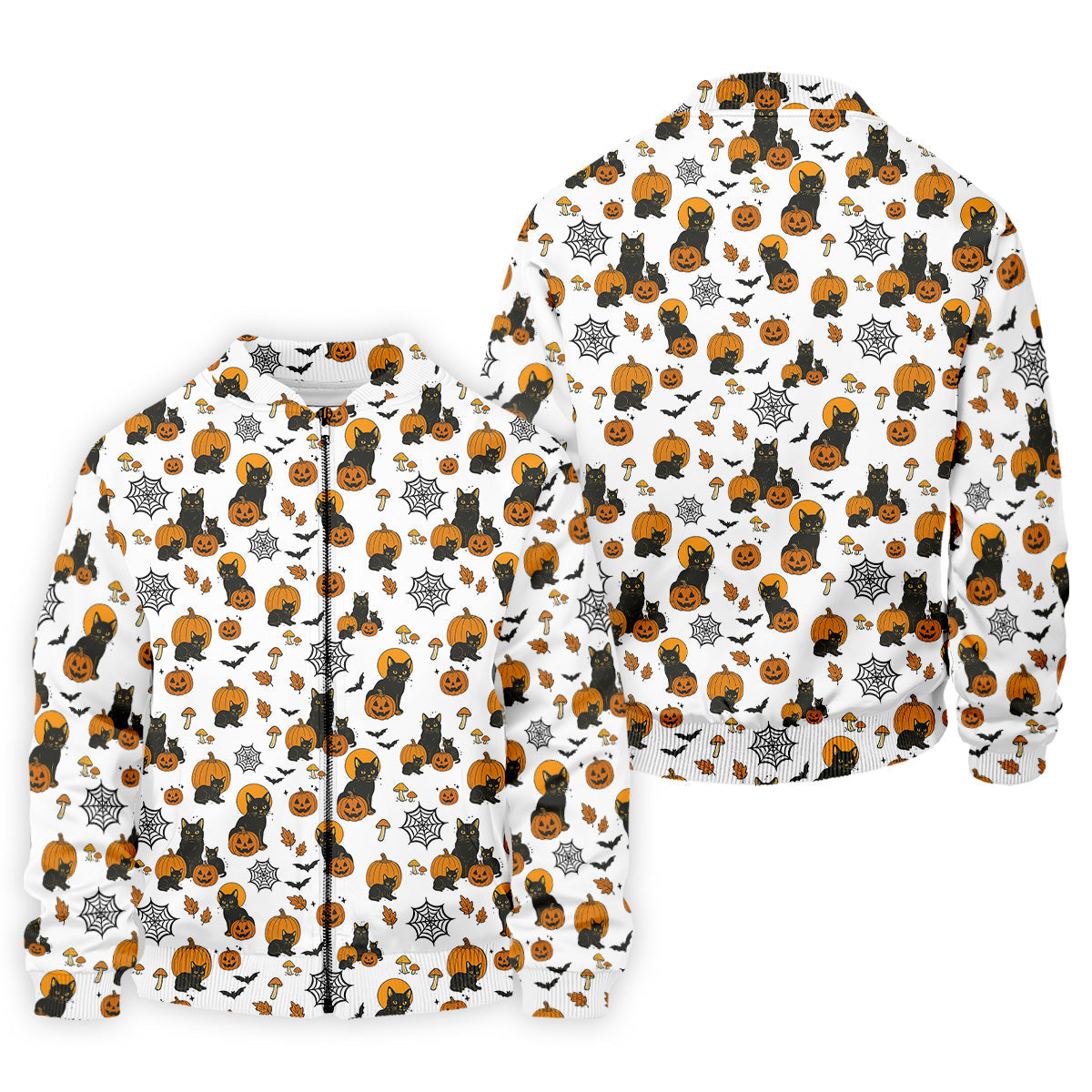 Halloween Cat Pumpkin Men Polo, Fun Golf Shirts For Men, Cool Golf Gifts, Golfing Apparel