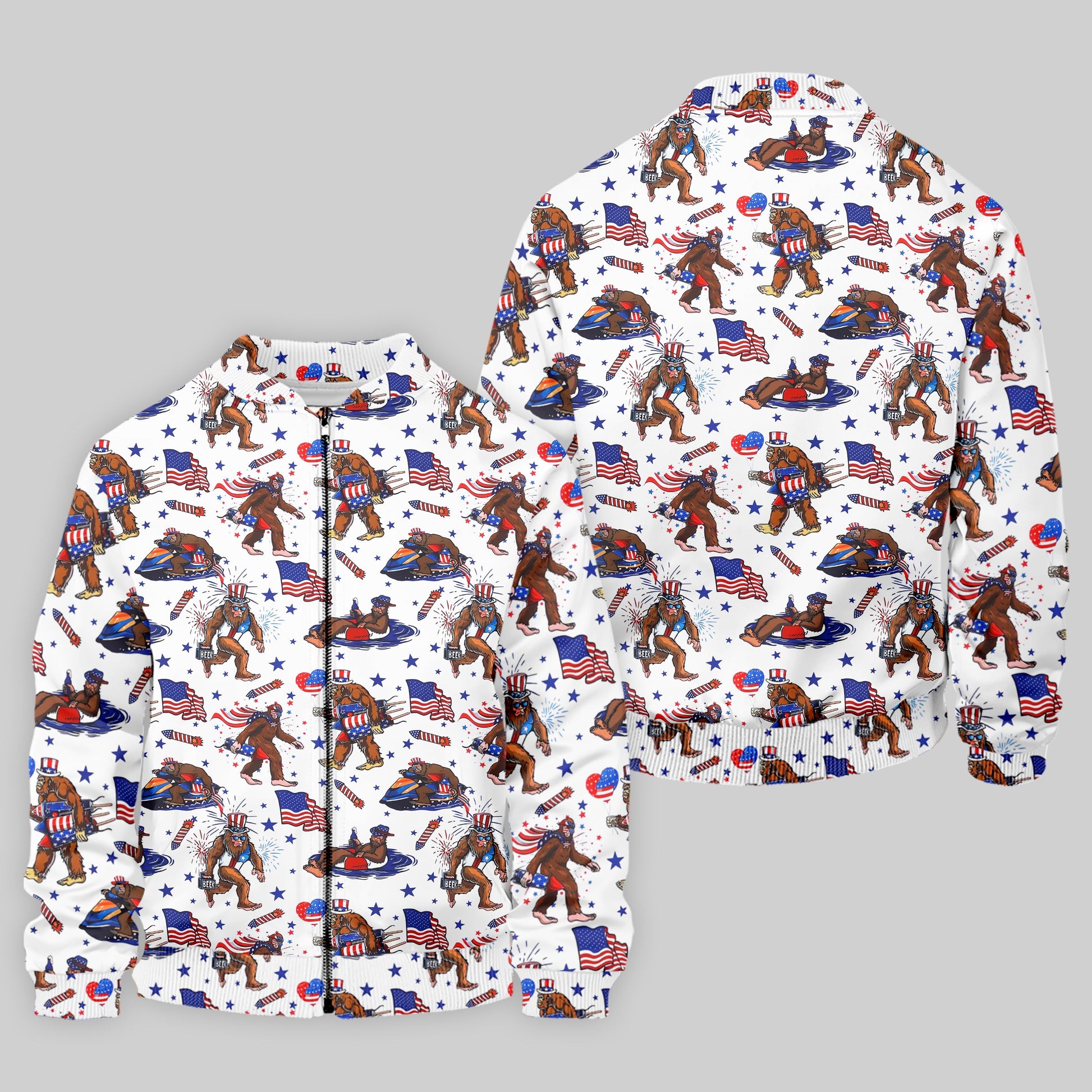 Bigfoot Sasquatch Funny Golf Polo Shirt, America 250 Anniversary Golf Shirt, 4th Of July Polo