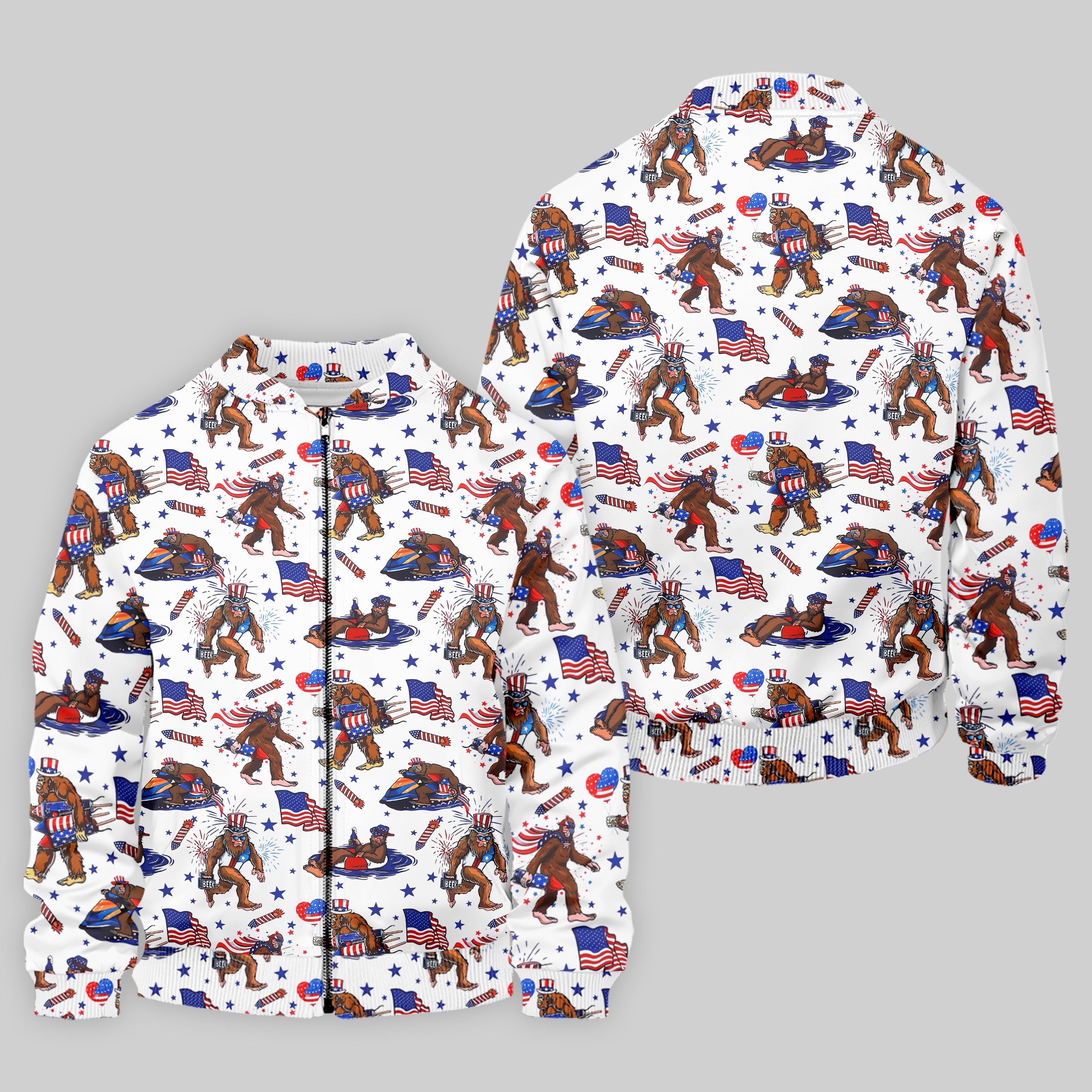 Bigfoot Sasquatch Funny Golf Polo Shirt, America 250 Anniversary Golf Shirt, 4th Of July Polo
