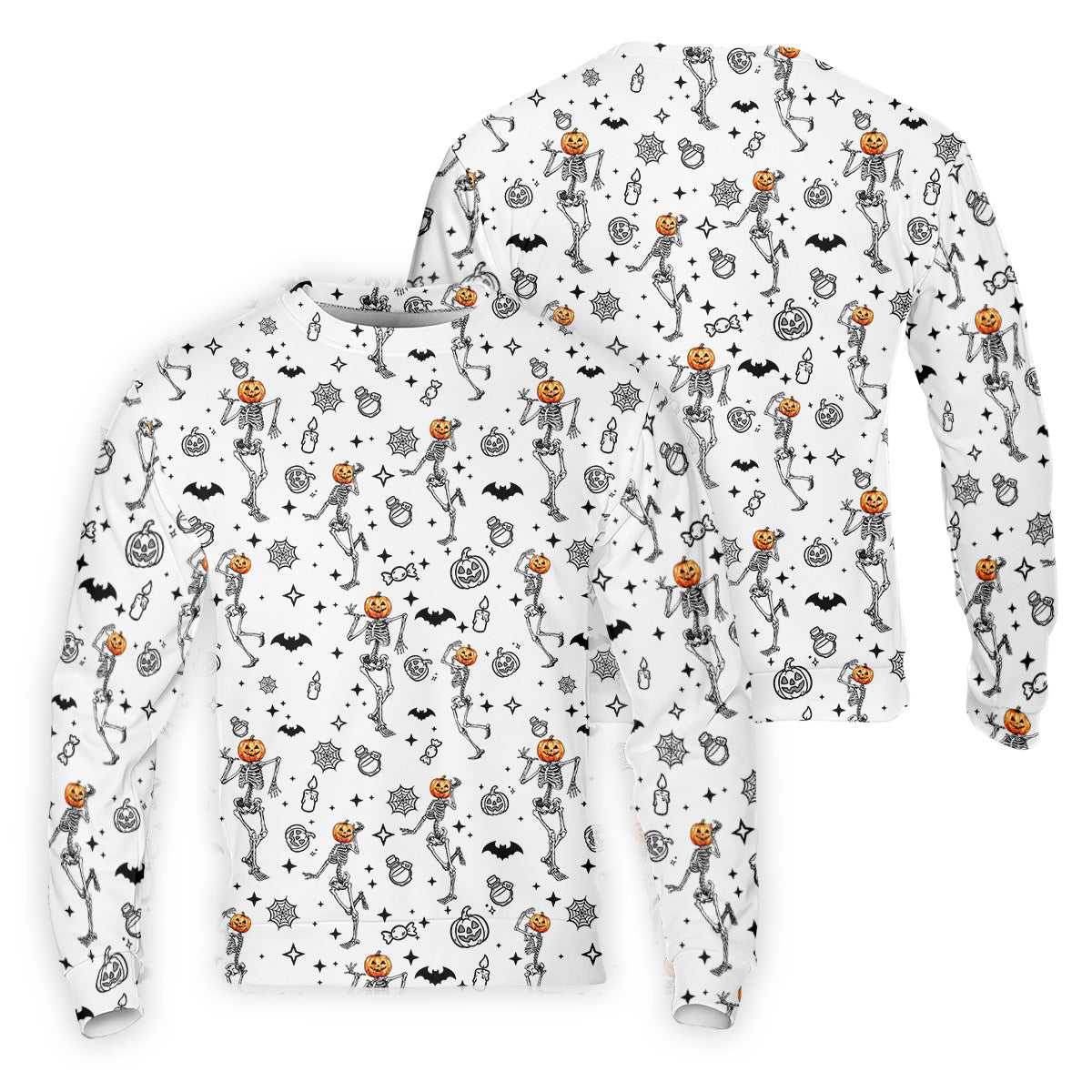 Skeleton Golf Shirt, Halloween Golf Shirt, Fun Golf Polos, Men's Long Seeve Golf Shirts, Golf Gifts For Men