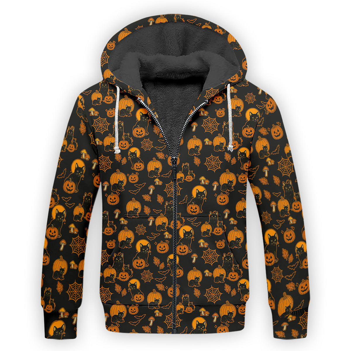 Black Cat Pumpkin Men Polo, Fun Golf Shirts For Men, Halloween Gift, Golfing Apparel