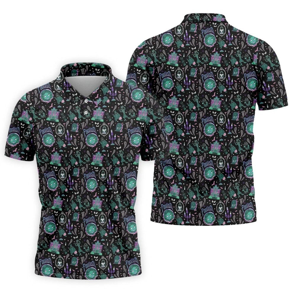 Foolish Horror Character Halloween Polo Shirt, Mens Golf Apparel, Golf Shirts For Men