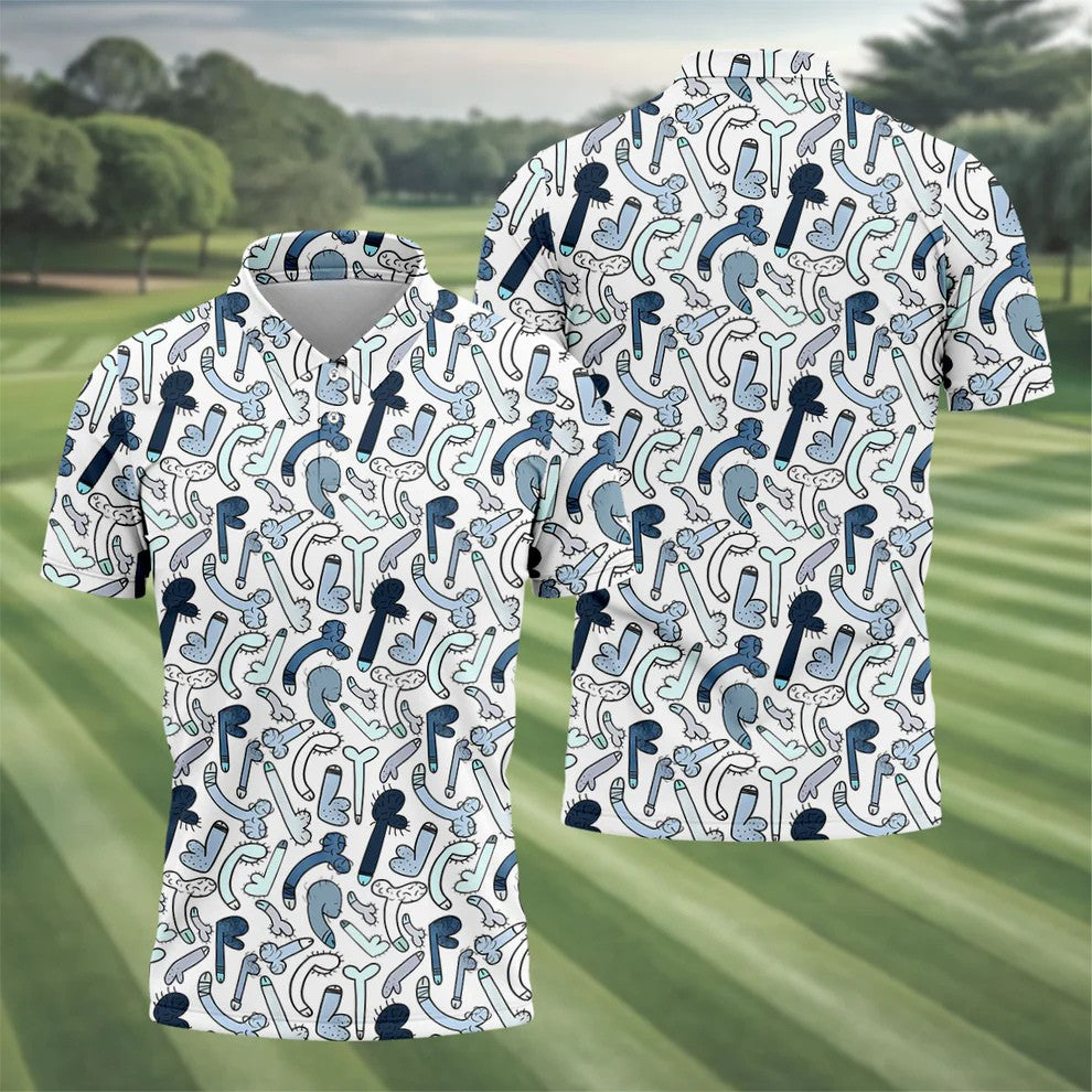 Adult Humor Hawaiian Golf Shirt, Dirty Funny Polo Shirts For Men, Golf Shirts For Men