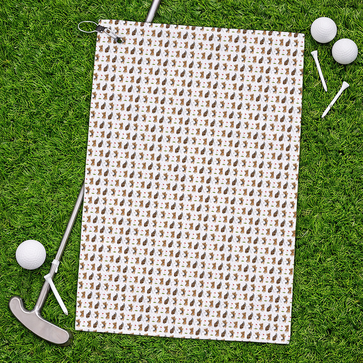 Yorkshire Terrier Golf Towel, Cute Yorkie Pattern Golf Towels, Gift for Golf Lovers