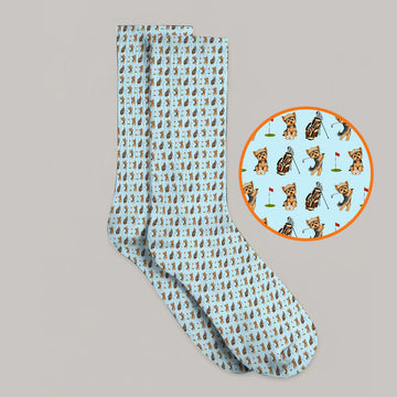 Yorkshire Terrier Golf Sock, Cute Yorkie Pattern Golf Socks, Gift for Golf Lovers