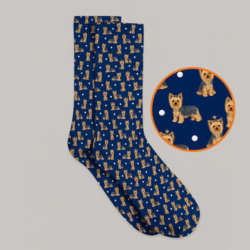 Yorkshire Terrier Golf Socks, Cute Yorkie Pattern Golf Sock, Dog Lover Golf Gift