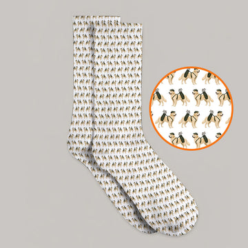 Golden Retriever Golf Sock, Funny Pattern Golf Socks, Golden Retriever Dad Gift