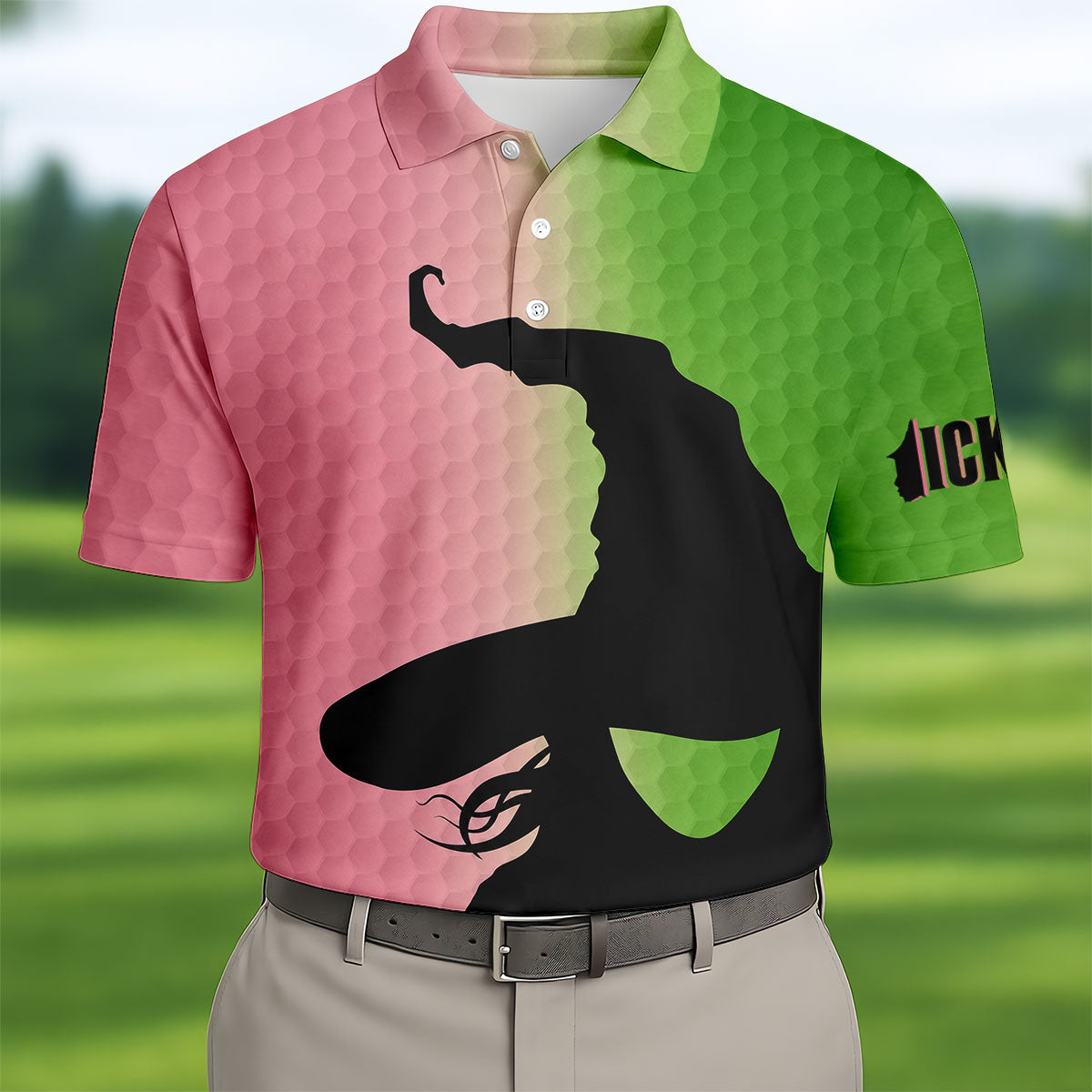 Halloween Witch Hat Golf Polo Shirt, Men's Golf Shirt, Golf Polo Shirts For Men