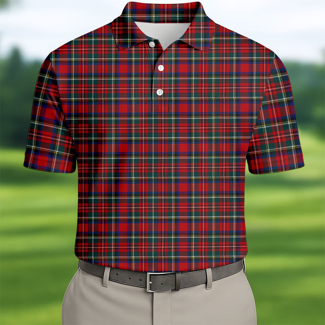 Classic Christmas Festive Golf Polo Shirt, Mens Golf Shirts, Polo Shirts For Men