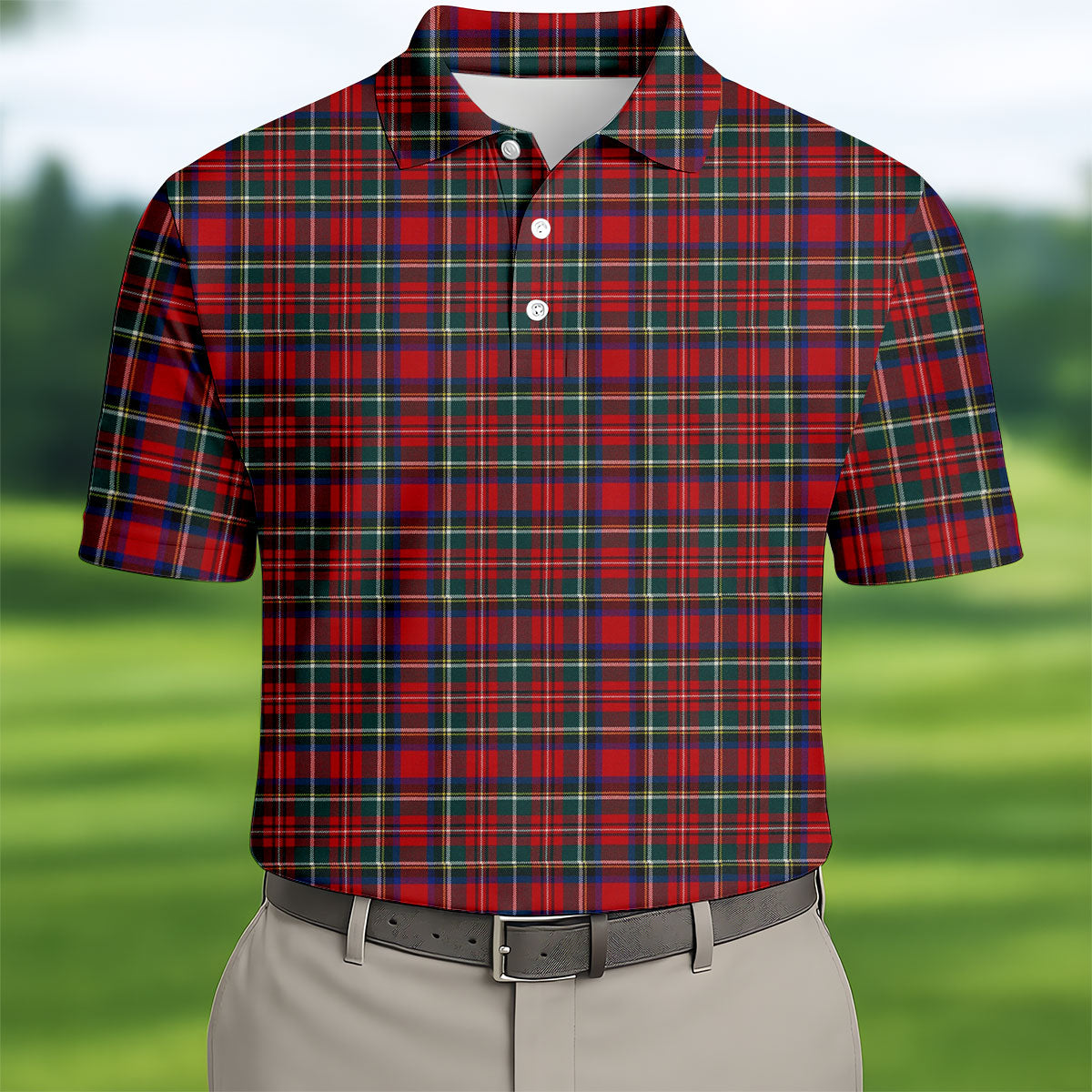 Classic Christmas Festive Golf Polo Shirt, Mens Golf Shirts, Polo Shirts For Men