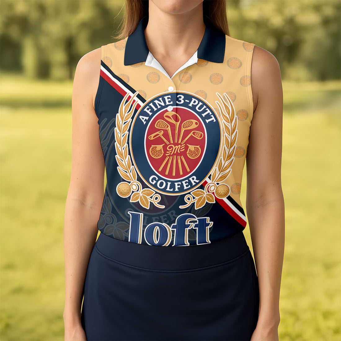 A Fine 3 Putt Golfer Badge Golf Shirt, Women's Golf Shirt, Hawaiian Golf Shirt, Long Sleeve Polo Shirt