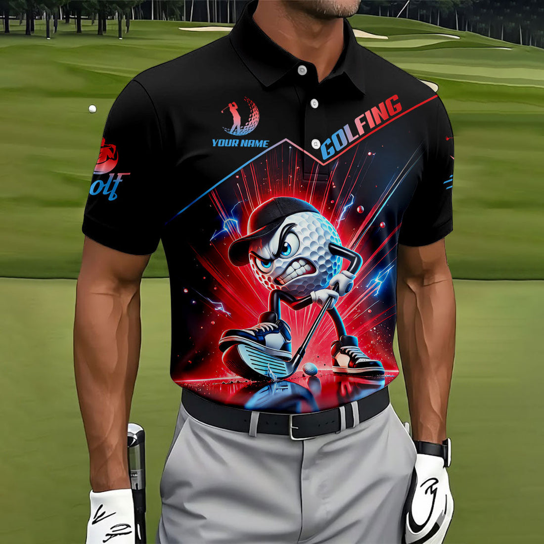 Custom I Was One Under Today Golf Polo Shirt, Men's Golf Shirt, Printed Golf Shirts