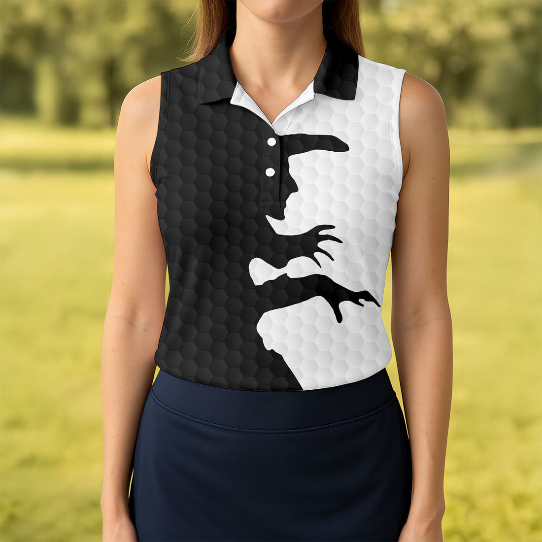 Witch Silhouette Halloween Golf Polo Shirt, Ladies Golf Tops, Golf Shirts For Women