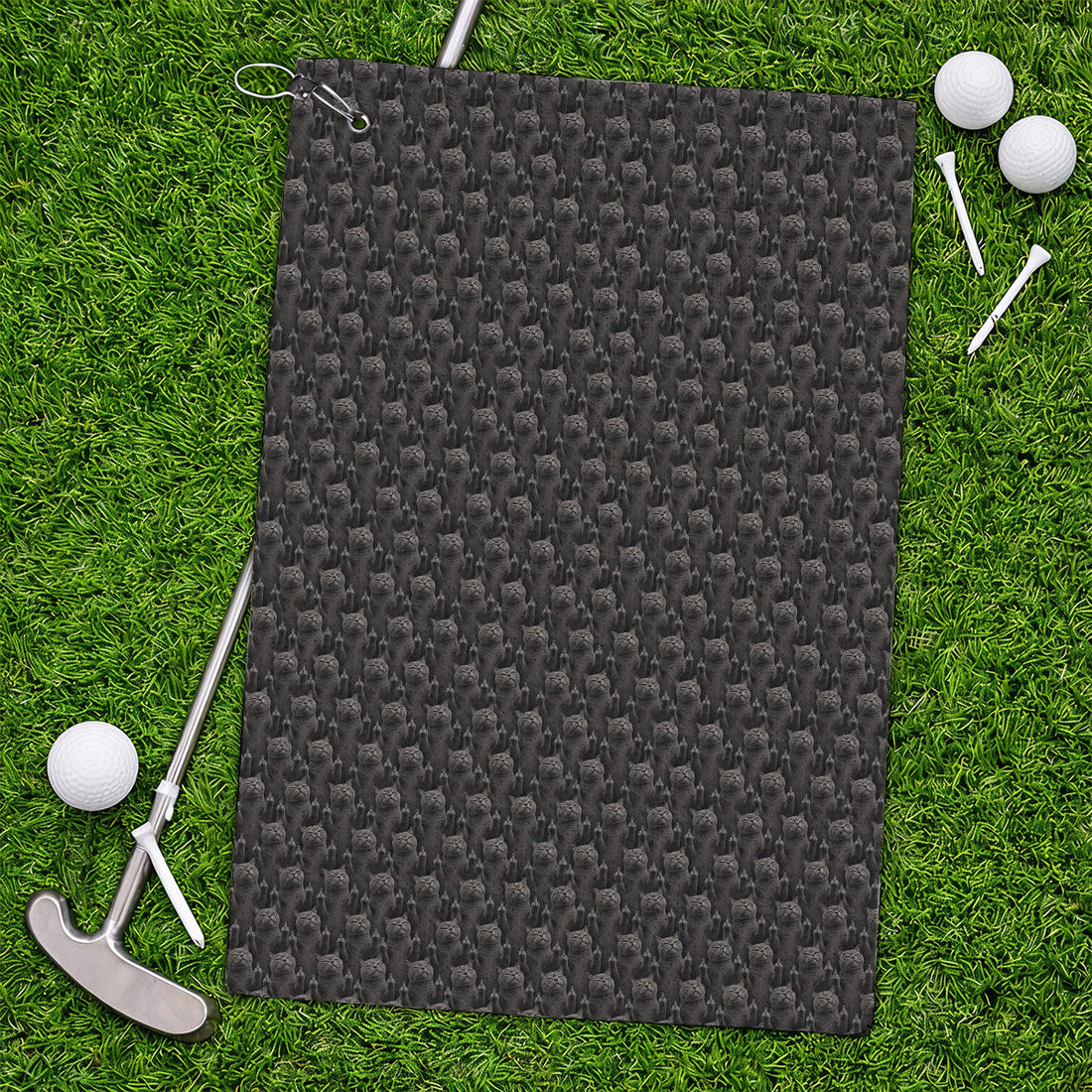 Cat Pattern Golf Towels, Funny Cats Golf Towel, Cat Lover Golf Shirts