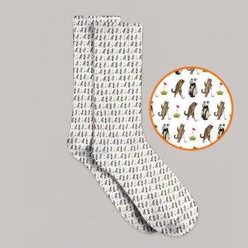Funny Cat Golf Socks, Cats Pattern Golf Sock, Cat Lover Golf Gift