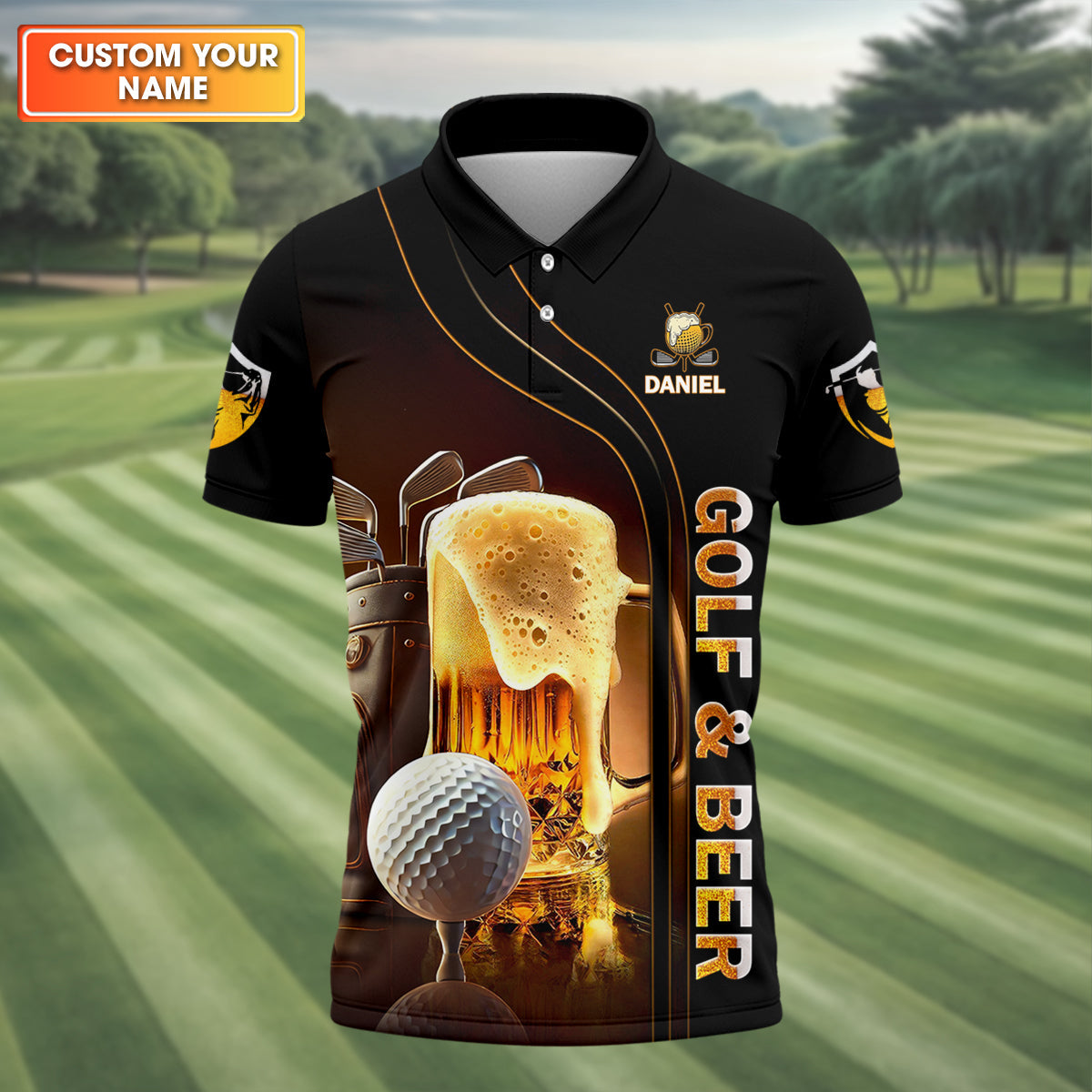 Par Then Bar Golf And Beer Custom Funny Golf Polo Shirt, Dad Golf Gifts
