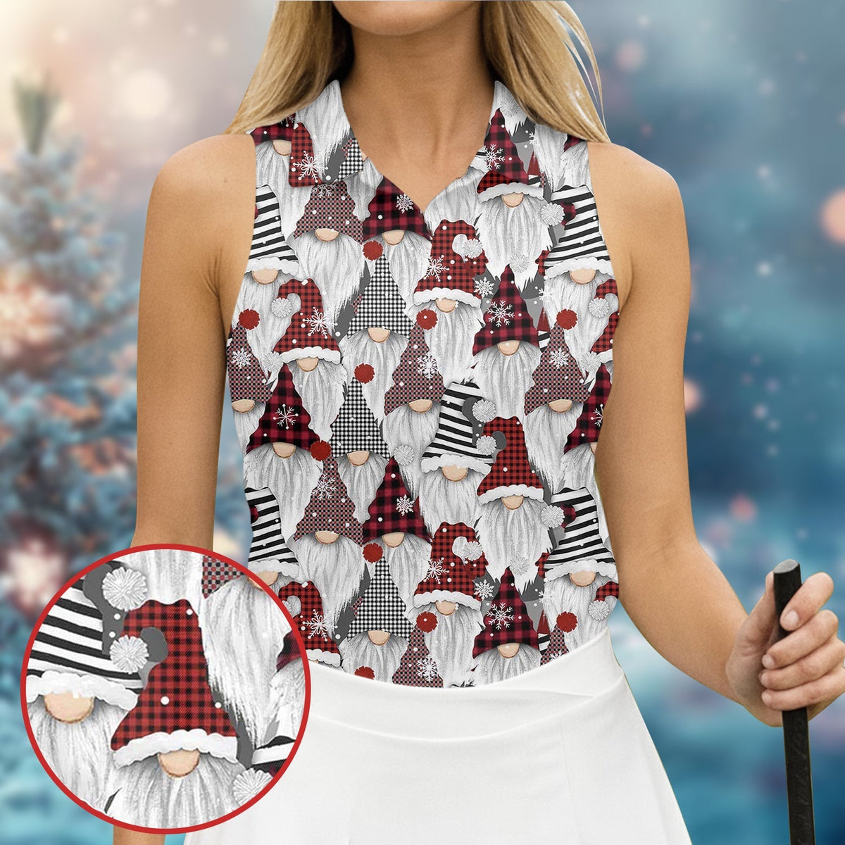 Casual Christmas Golf Tops For Women, Gift Christmas Golf Shirt Polos, Ladies Golf Apparel