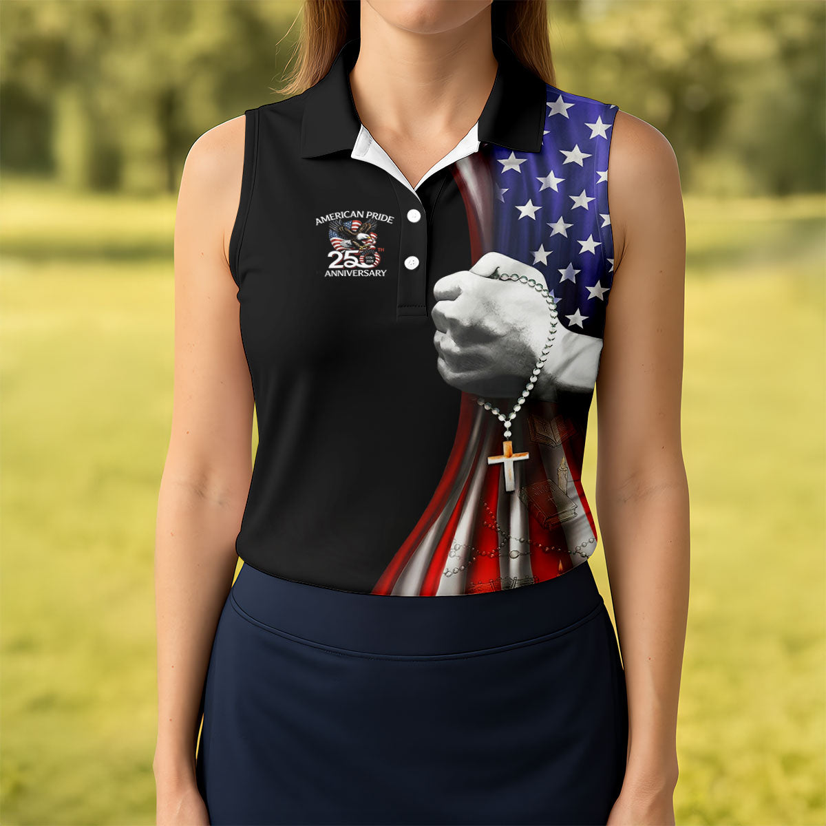Remember The Fallen Veteran Memorial Patriotic 4th Of July Golf Shirt, 250th Anniversary Golf Shirt For Women