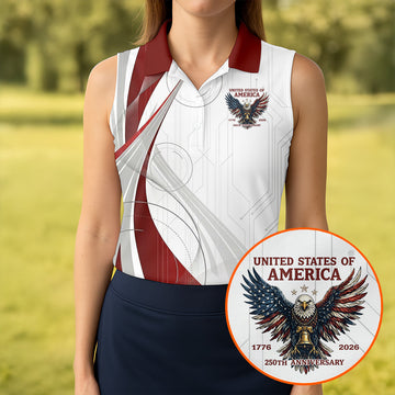 Vintage America 250 Eagle Golf Polo Shirt, Golf Shirts For Women, Women’s Golf Polo