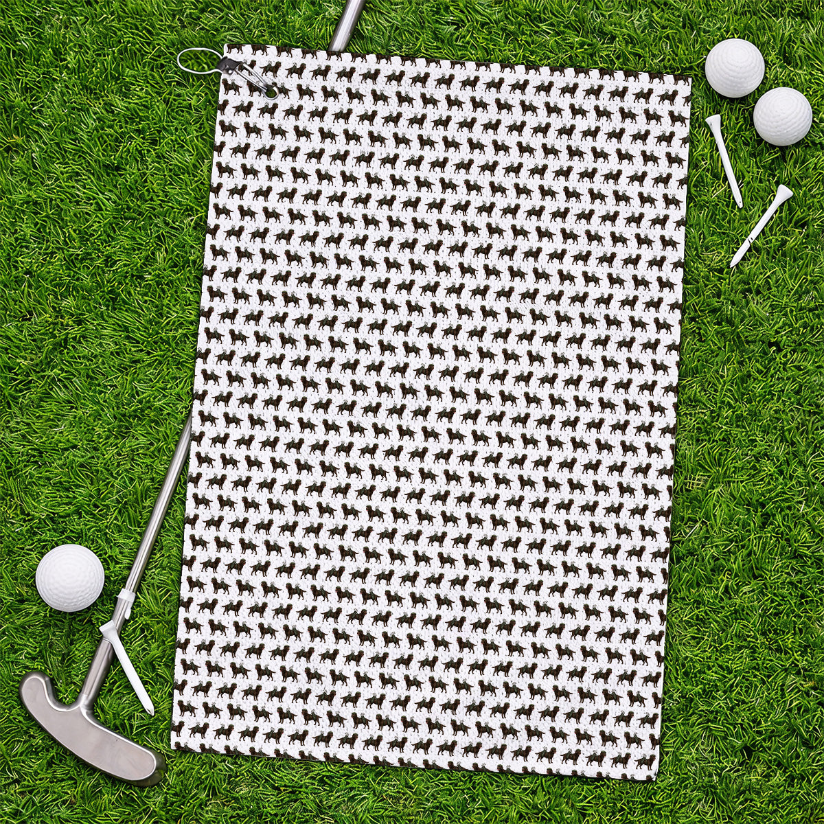 Chocolate Labrador Golf Towels, Funny Dog Golf Towel, Labrador Lover Gift