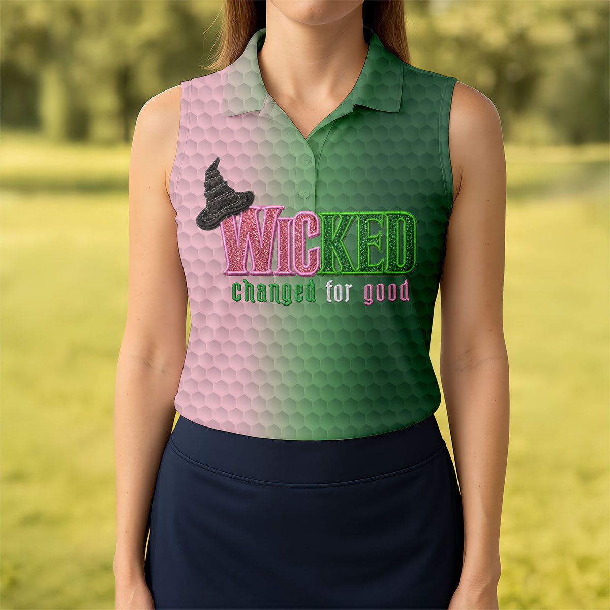 Wicked Changed For Good Halloween Shirt, Golf Polo For Women, Printed Golf Shirt
