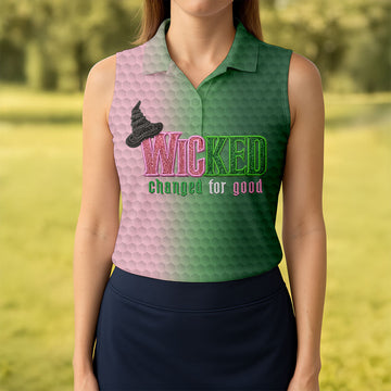 Wicked Changed For Good Halloween Shirt, Golf Polo For Women, Printed Golf Shirt