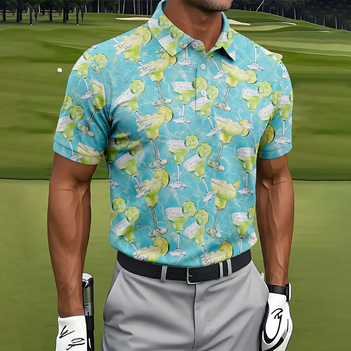Margarita Cocktail Cinco De Mayo Celebration Fiesta Themed Golf Shirts For Men, Golfing Apparel