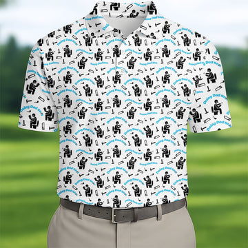 Dad Life Fun Stick Figure Cute Golf Shirt, Father's Day Golf Shirt, Golf Gift For Dad