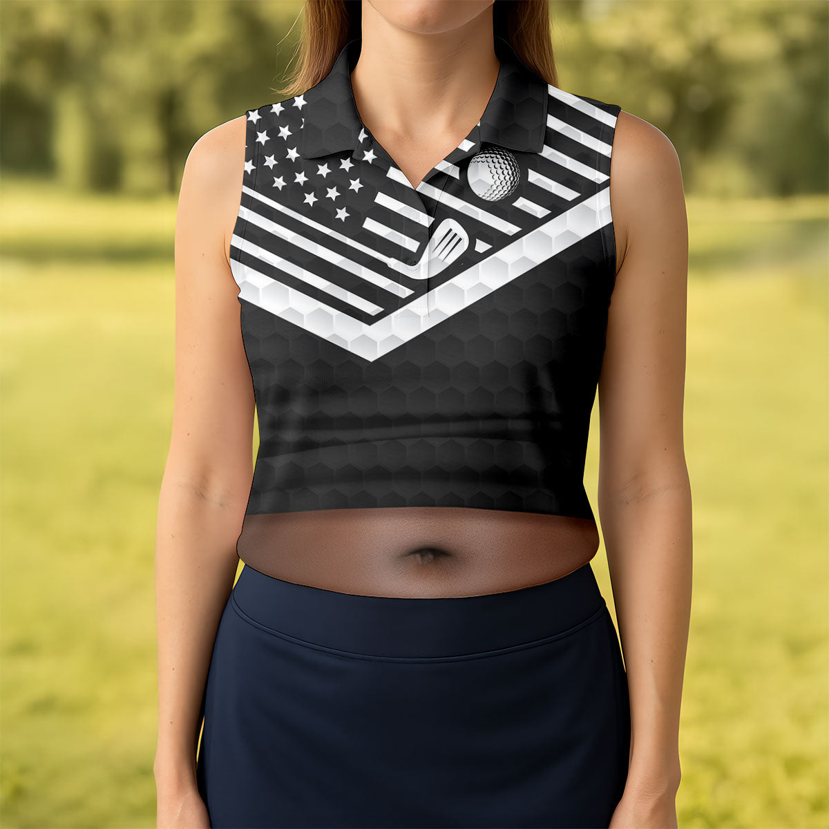 Personalized Dark Skin Beer Belly Golf Polo Shirt, Womens Golf Tops, Ladies Golf Shirt