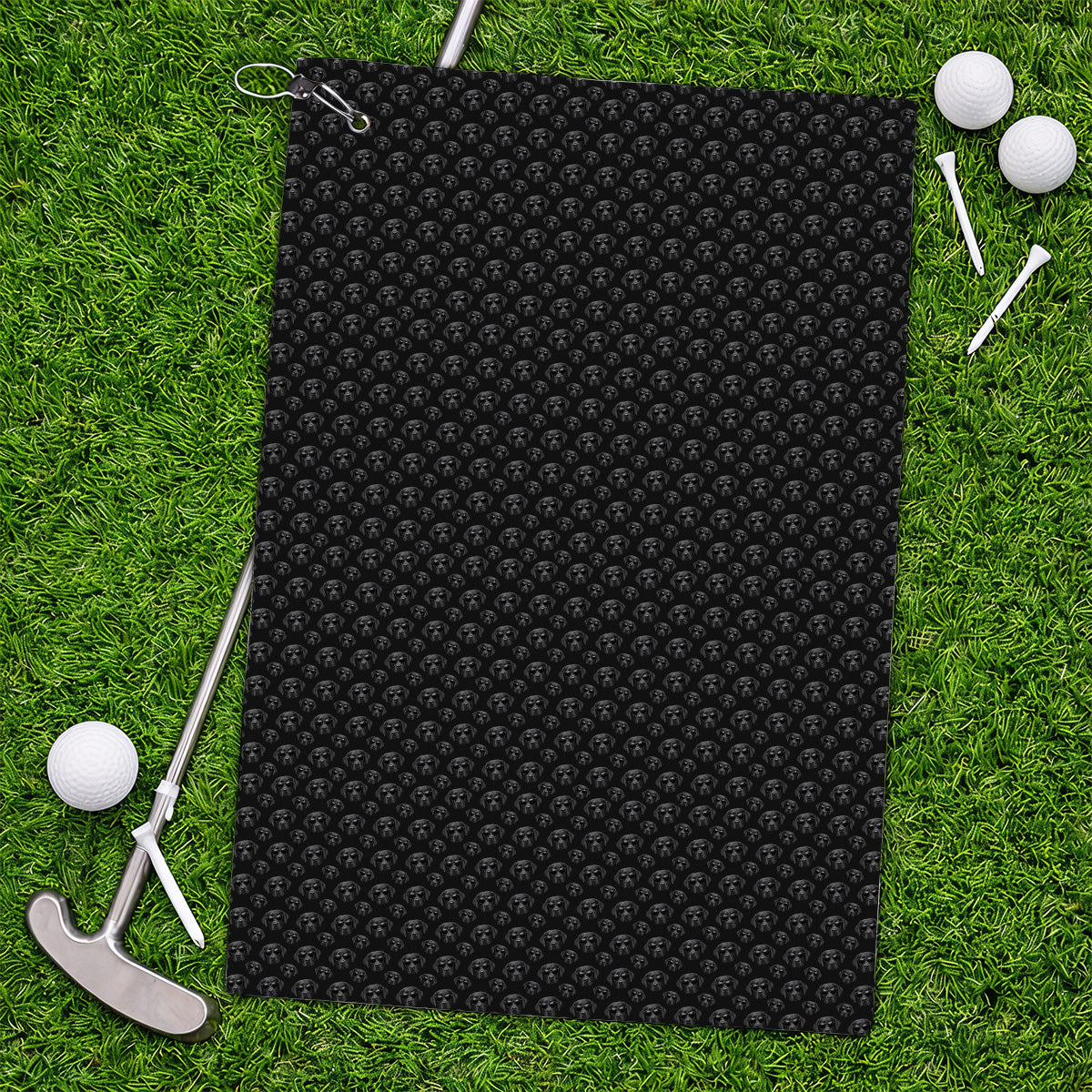 Labrador Retriever Golf Towel, Black Lab Sunglasses Pattern Towels, Funny Golf Gift For Dog Lover