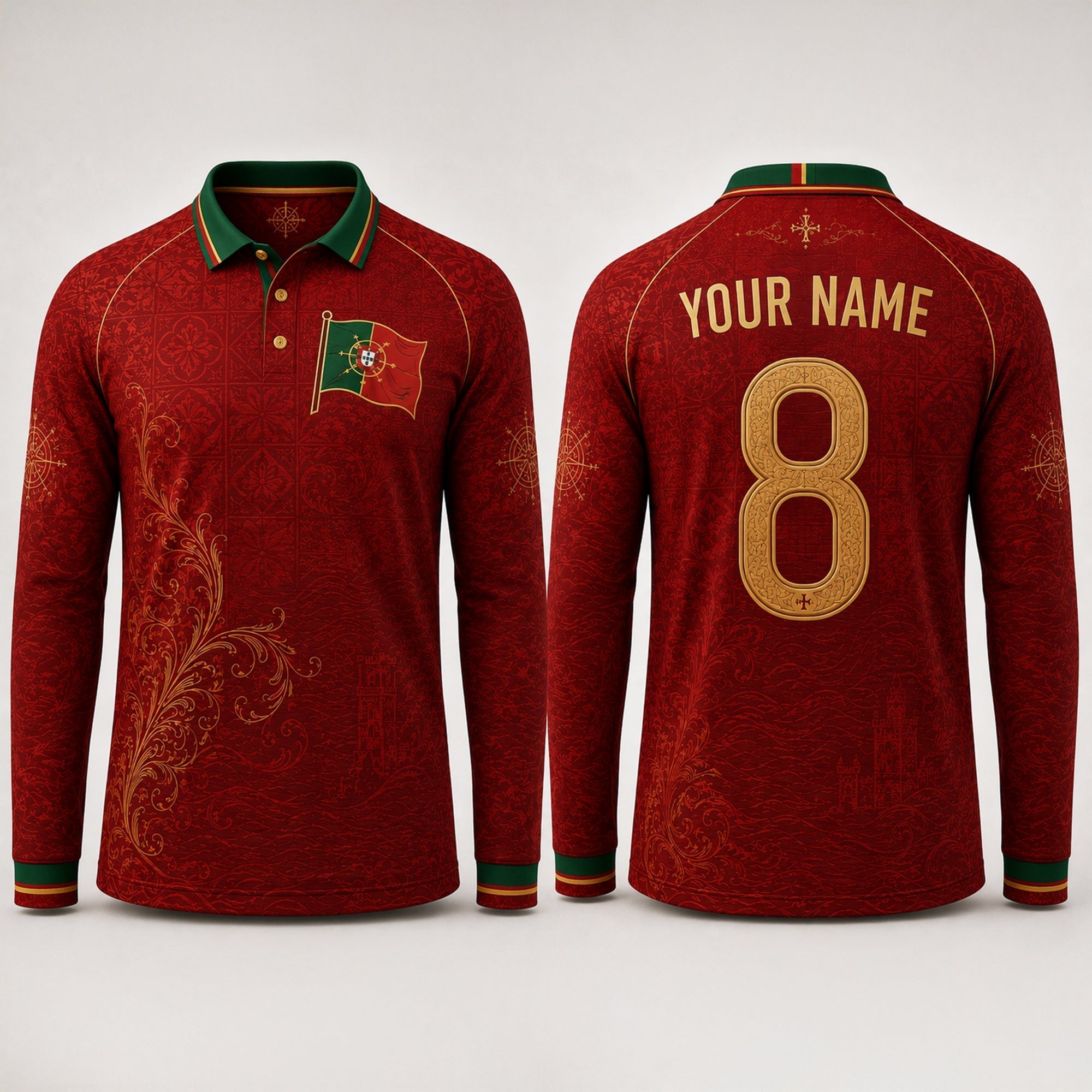Portugal Fan Fooball Shirt, Azulejos V-Neck For Men Football Lover, Soccer Game Day Father's Day Presents