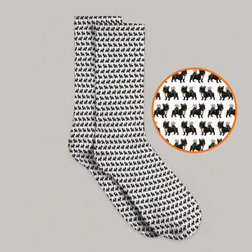 Black French Bulldog Golf Sock, Frenchie Pattern Golf Socks, Funny Dog Dad Gift