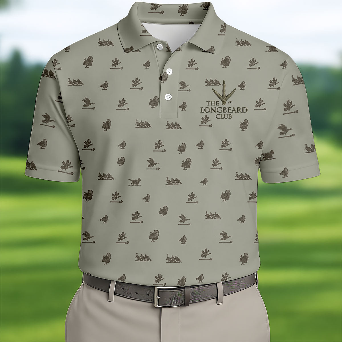 The Longbeard Club Turkey Hunting Father's Day Golf Shirt, Dad Golf Shirt, Golf Gift For Dad