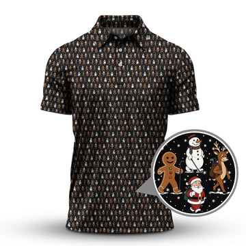 Christmas Golf Shirt, Funny Santa Pattern Golf Shirt, Xmas Golf Shirt