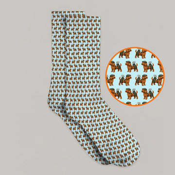 Funny Dog Pattern Golf Sock, Poodle Golf Socks, Golf Gift For Golfer