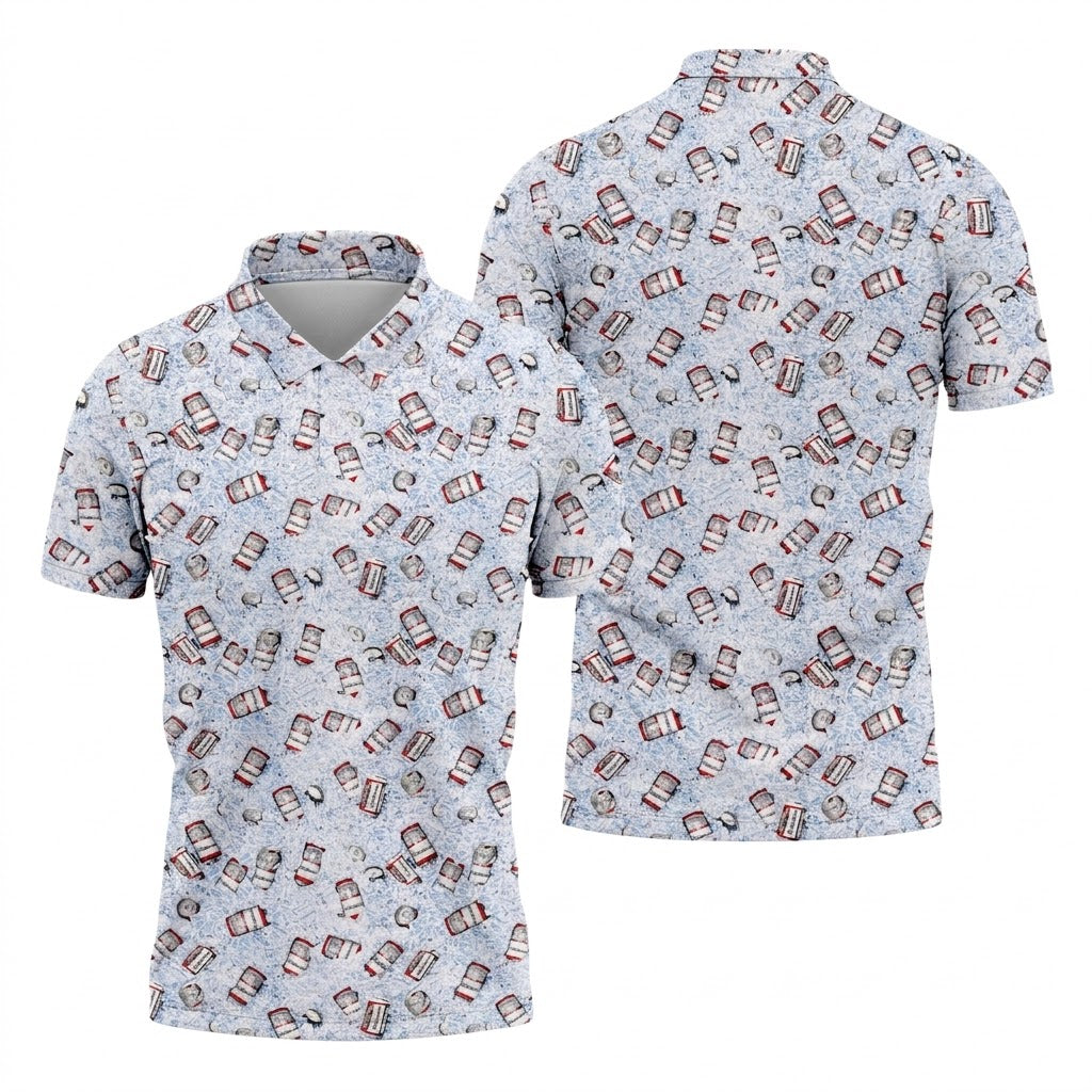 Puttweiser Men's Funny Golf Shirts, Golf And Beer Polo Shirts For Men, Golf Shirts For Men